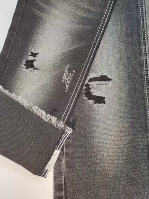 주문 11.3온스 중중량 검은색/검은 데니스 천 10x7 구조를 가진 청바지 online manufacture