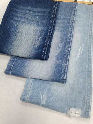 주문 신축성 없는 면 폴리에스터 9.7oz 데님 원단 다크 인디고 트윌 스타일 청바지용 online manufacture