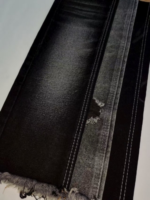 주문 슈퍼 소프트 코튼 폴리에스터 데님 원단 BLACK/BLACK 14.2oz A606A, 청바지 의류용 도매 데님 online manufacture