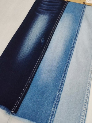 주문 Dual-Core Siro Yarn Cross Slub  85%Cotton Stretch Denim Fabric With 12+12*21/40+70 Construction JSD3280 For Jeans Or Coat online manufacture