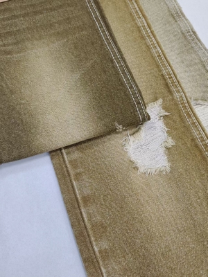 주문 14oz 중량 가벼운 녹색 색 트와일 스타일 젠임 직물 7*6 겨울 청바지에 제작 직물 online manufacture
