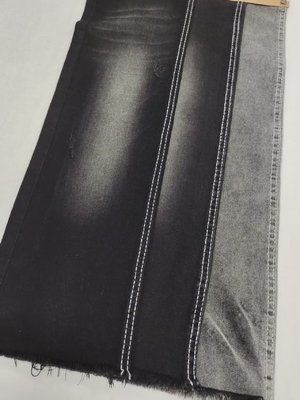 주문 75% 면 8.3oz 중량 트윌 스타일 BLACK/BLACK 스트레치 데님 원단 12+12*21/40 구조 JSD3225A 여성용 청바지 online manufacture