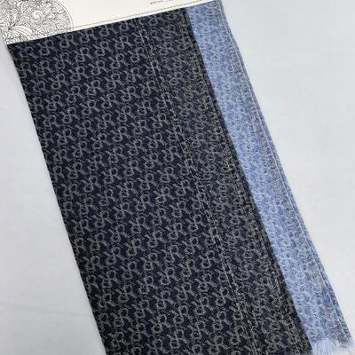 주문 RR 패턴으로 가득 차 있습니다 Jacquard Denim Fabric Cotton Polyester 중량 특수 디자인 남성 청바지 온라인 제조